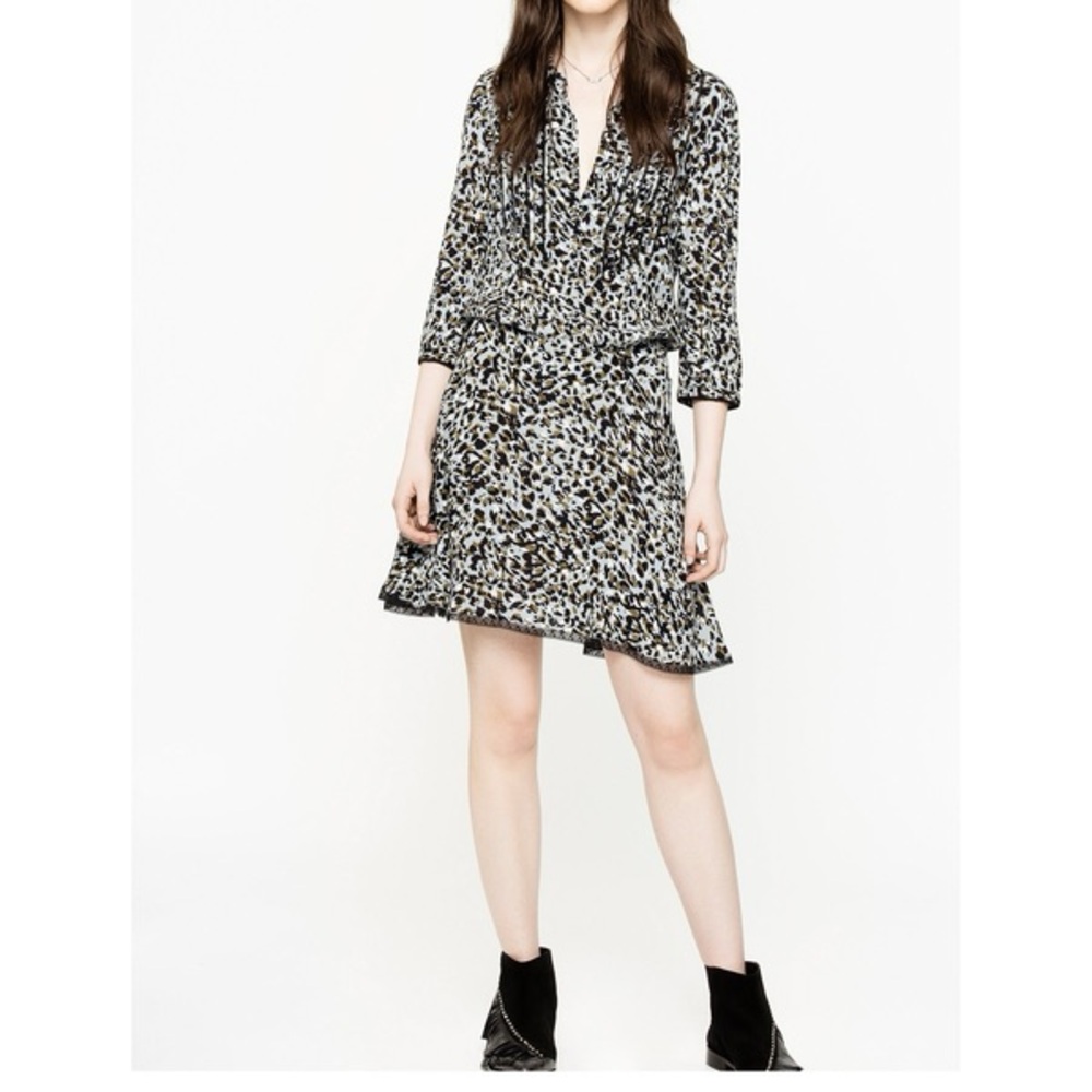 Zadig & Voltaire raspail leo crinkle dress